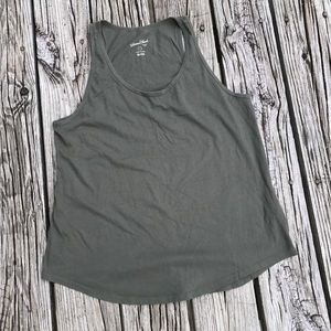 2/$10 Ladies L UNIVERSAL THREAD Green Knit Tunic Racer Tank Top Tshirt Shirt